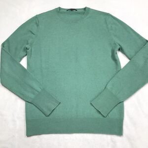 UNIQLO Cashmere Sweater Women M Seafoam Green Crew Neck Long Sleeve Layer